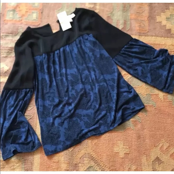 Michael Kors Flared Sleeve Boho Blouse - Picture 2 of 3